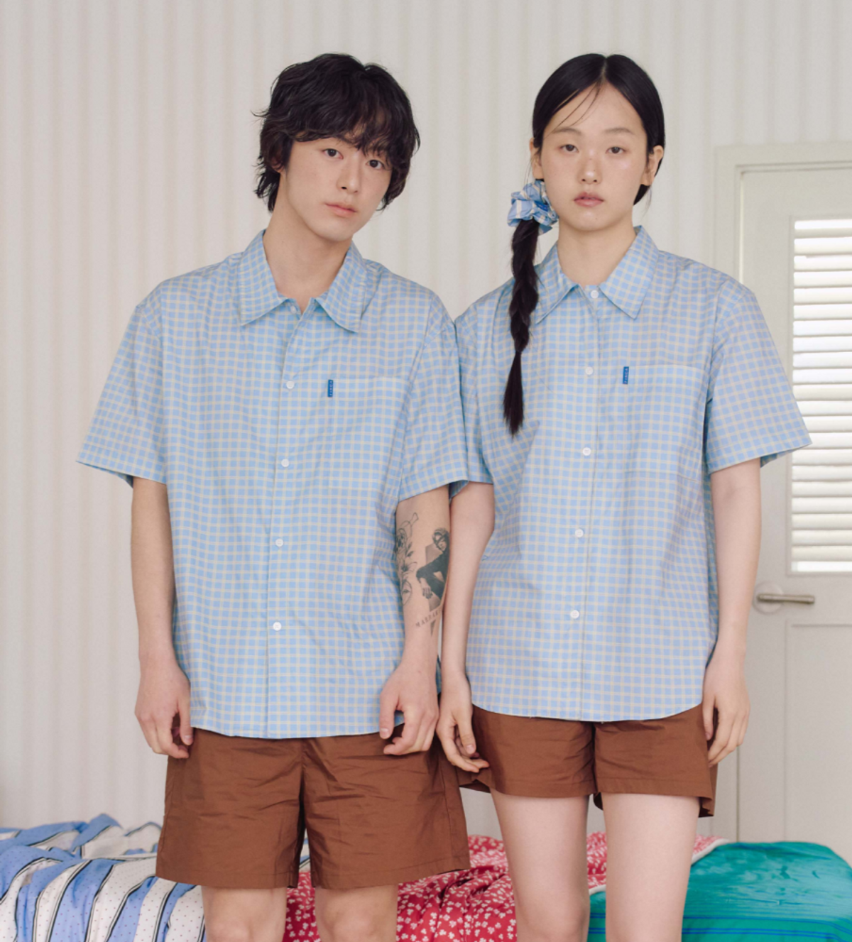 핀카(FINCA) YE104 클래식 반셔츠_ 빈티지 레몬스퀘어 2SIZES