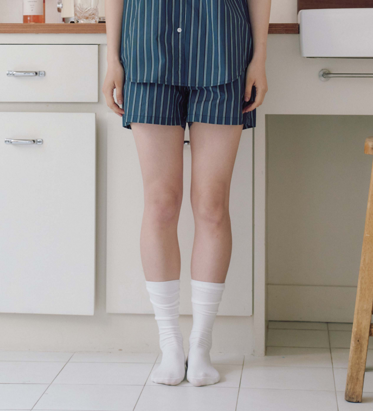 핀카(FINCA) BL109 클래식 쇼츠_네이비 섀도 스트라이프 2SIZES
