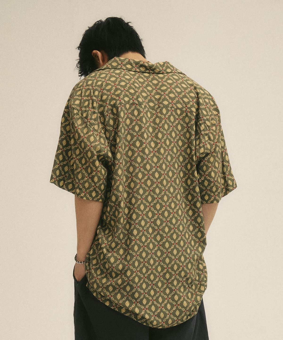 빌라레이(VILLA RAY) 올리브 클럽 남성 비스코스 셔츠