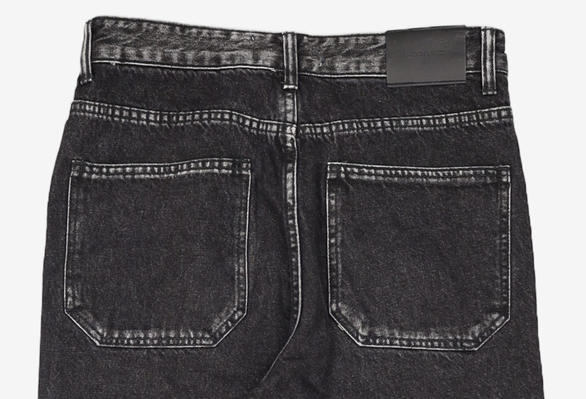 메종미네드(MAISON MINED) GREY POINTED WIDE DENIM 46