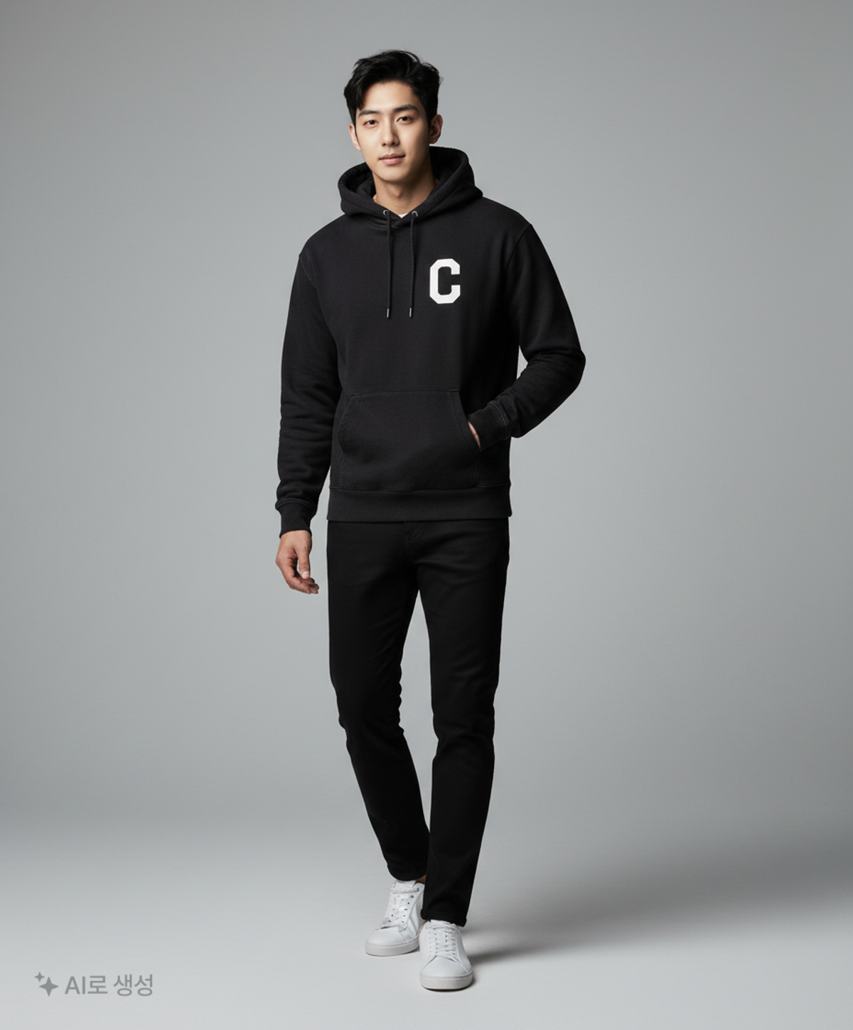 커버낫(COVERNAT) [이월] C 로고 후디 블랙 M