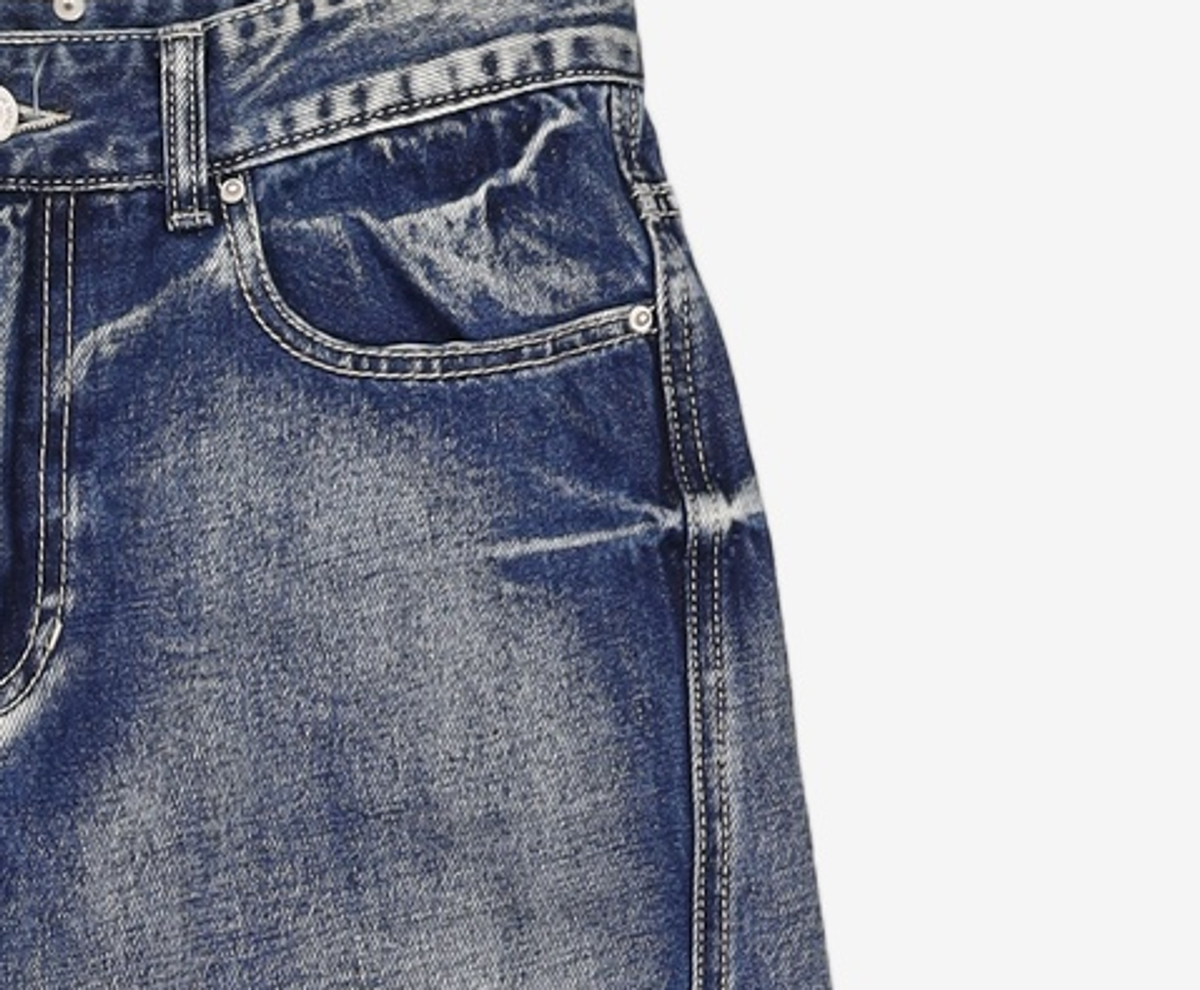 메종미네드(MAISON MINED) [SET] GRAPIC T-SHIRTS + PINCH DENIM PANTS 46