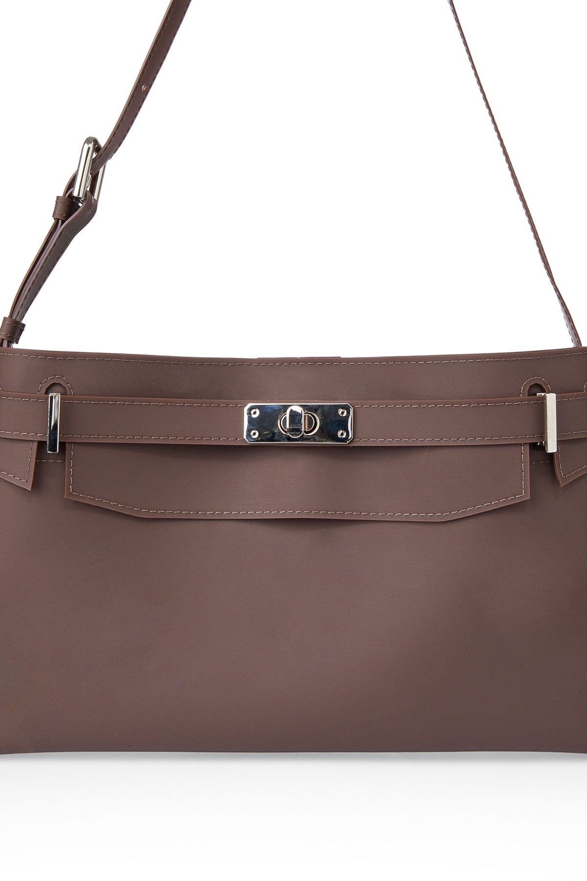 다이닛(DEINET) JELLY TWO-WAY MIDDLE BAG IN BROWN