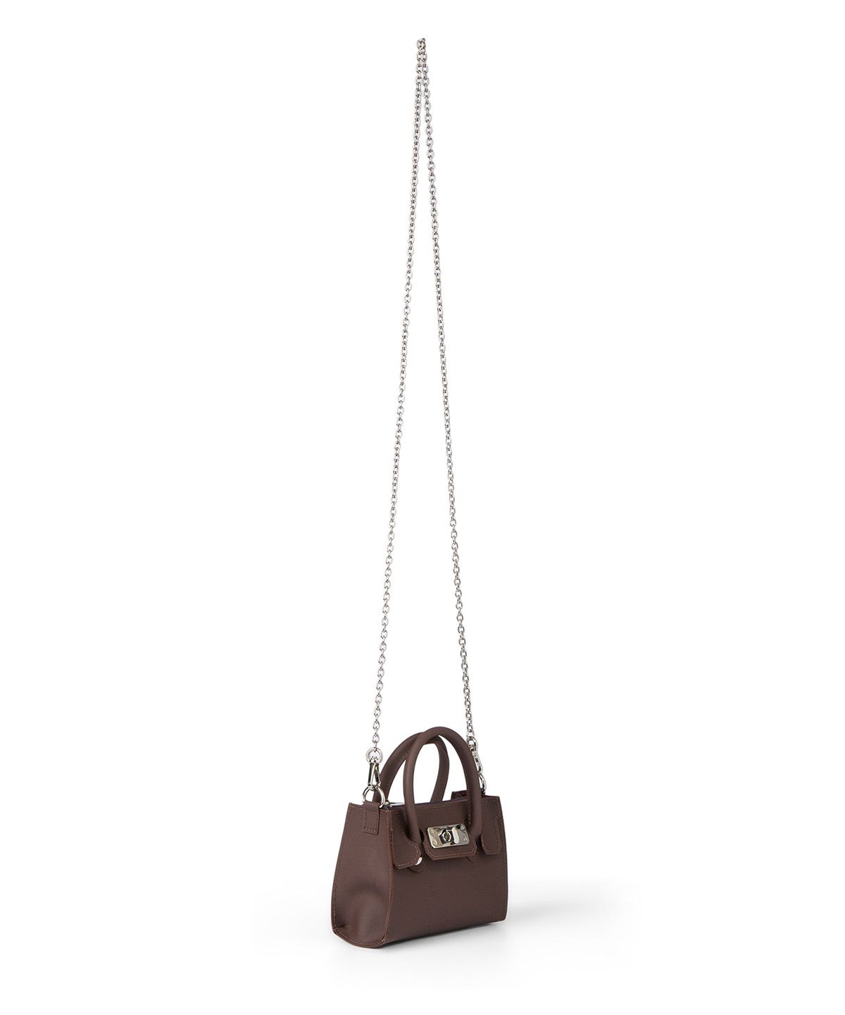 다이닛(DEINET) JELLY CHAIN MINI BAG IN BROWN