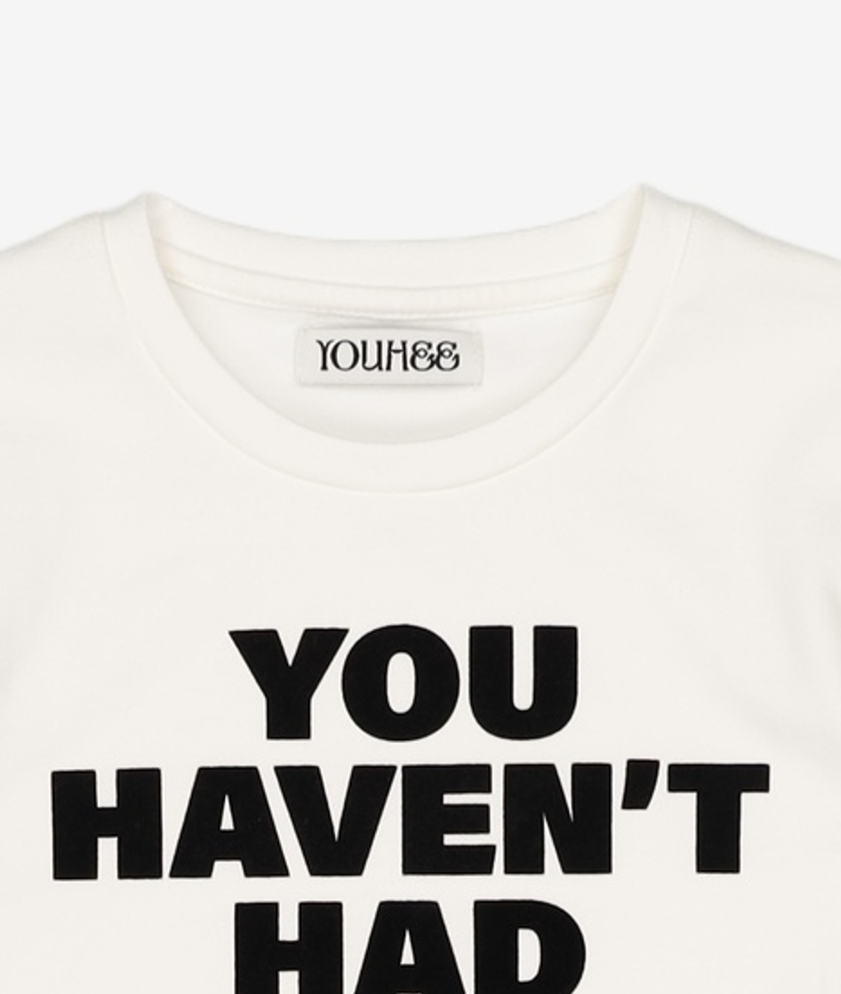 유희(YOUHEE) YOUHEE LETTERING LONG SLEEVE WHITE FREE