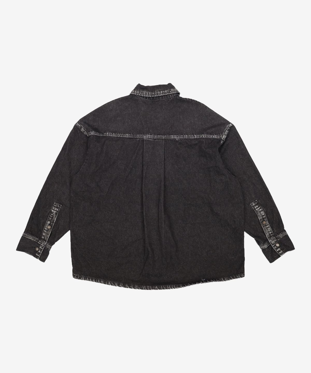 메종미네드(MAISON MINED) GREY POINTED DENIM SHIRTS S