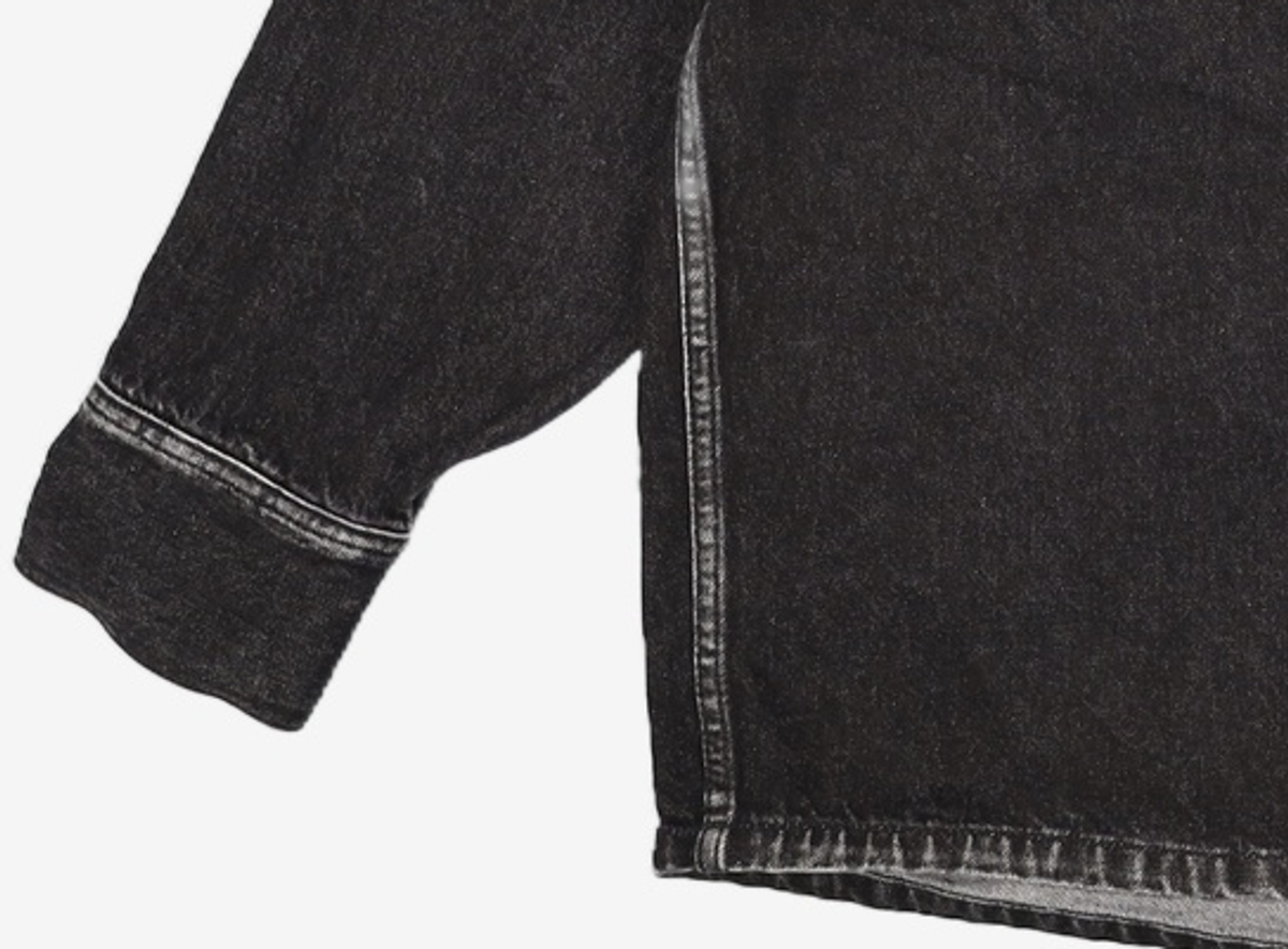 메종미네드(MAISON MINED) GREY POINTED DENIM SHIRTS S