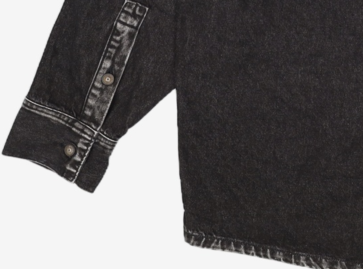 메종미네드(MAISON MINED) GREY POINTED DENIM SHIRTS S