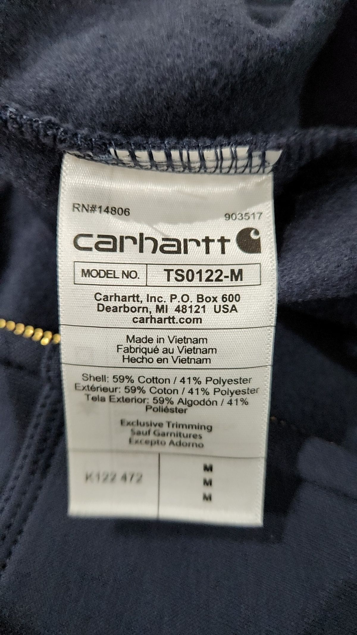 칼하트(CARHARTT) 후드 집업 M