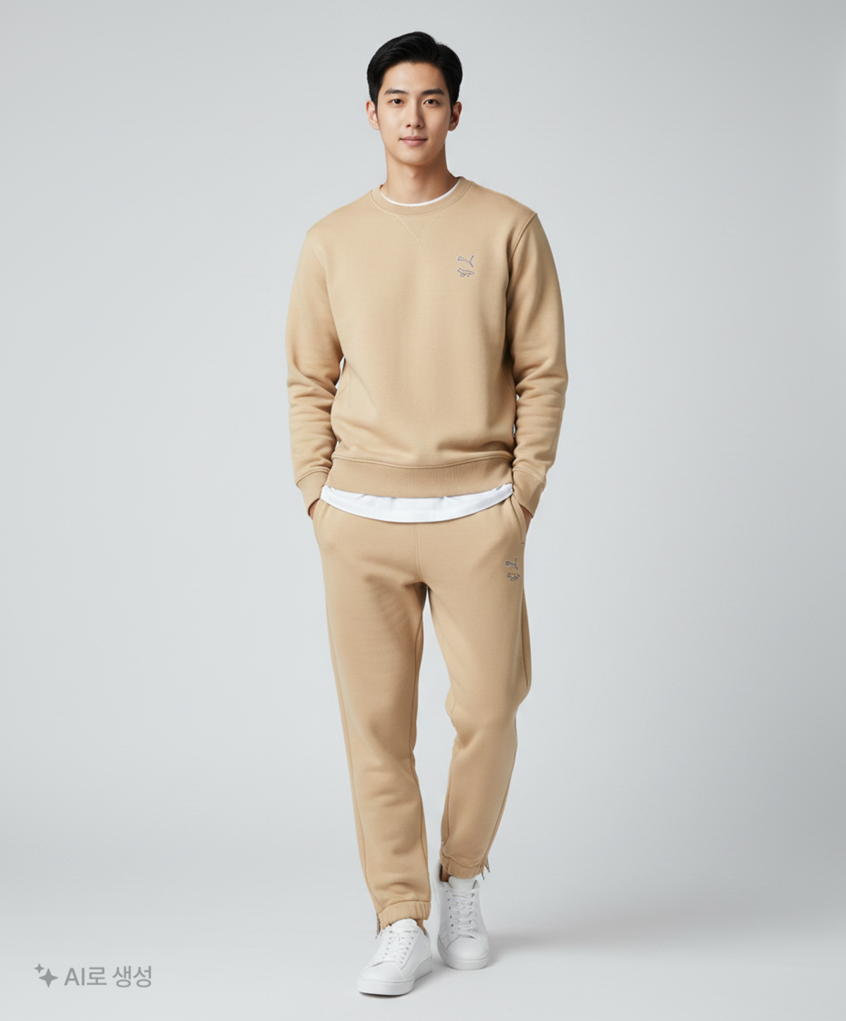 푸마(PUMA) 푸마 X 메종 키츠네 스웨트 팬츠 - 베이지 / 532326-96 2