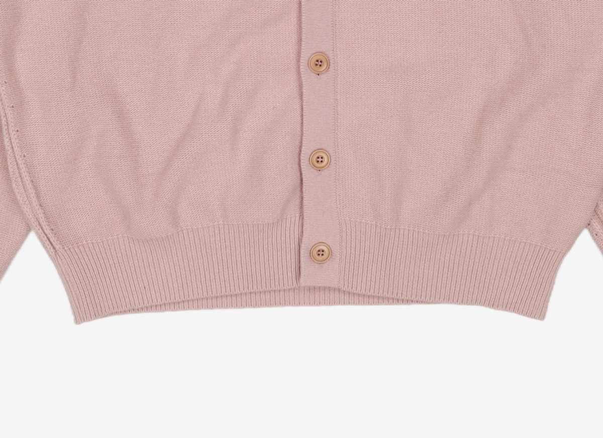라그랑지(LAGRANGE) WOOL CASH COLLAR KNIT CARDIGAN PALE PINK M