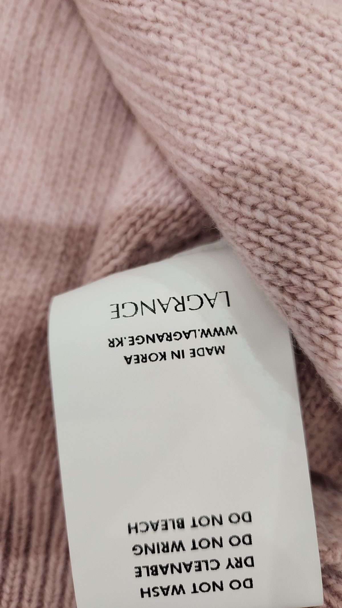 라그랑지(LAGRANGE) WOOL CASH COLLAR KNIT CARDIGAN PALE PINK M