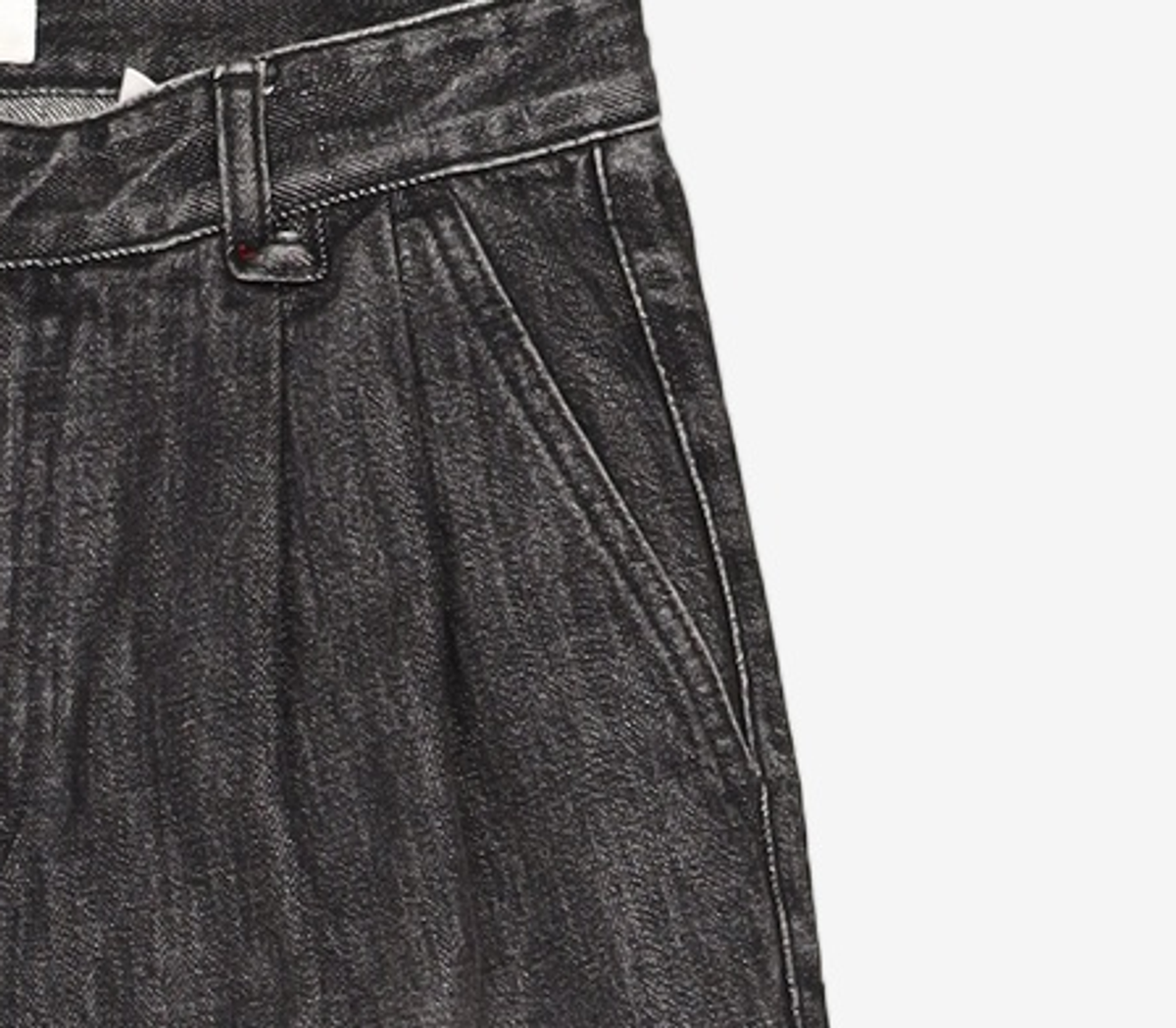 포트너스(FOTTNERS) Two Tuck Straight Black Jeans S