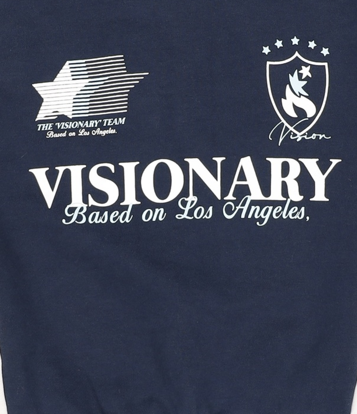 비전스트릿웨어(VISION STREETWEAR) VSW Crop Football Crewneck Navy FREE