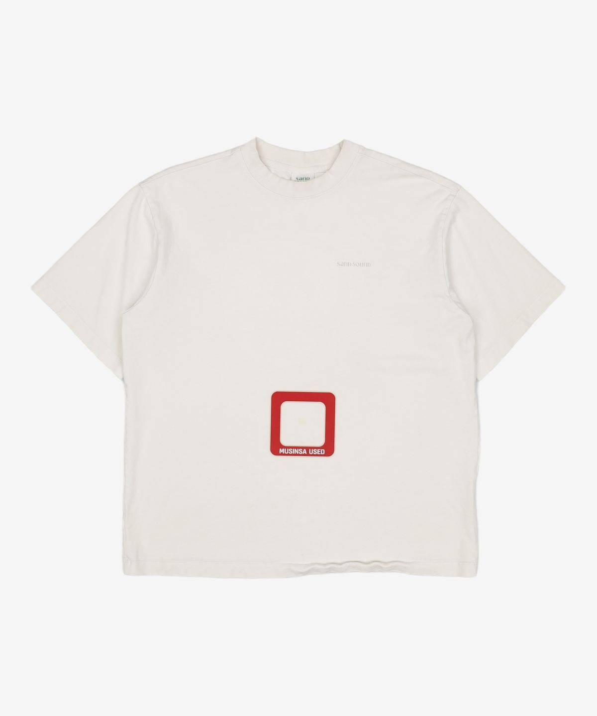 샌드 사운드(SAND SOUND) (UNISEX) 조개 그래픽 오버핏 반팔 티셔츠  화이트 S
