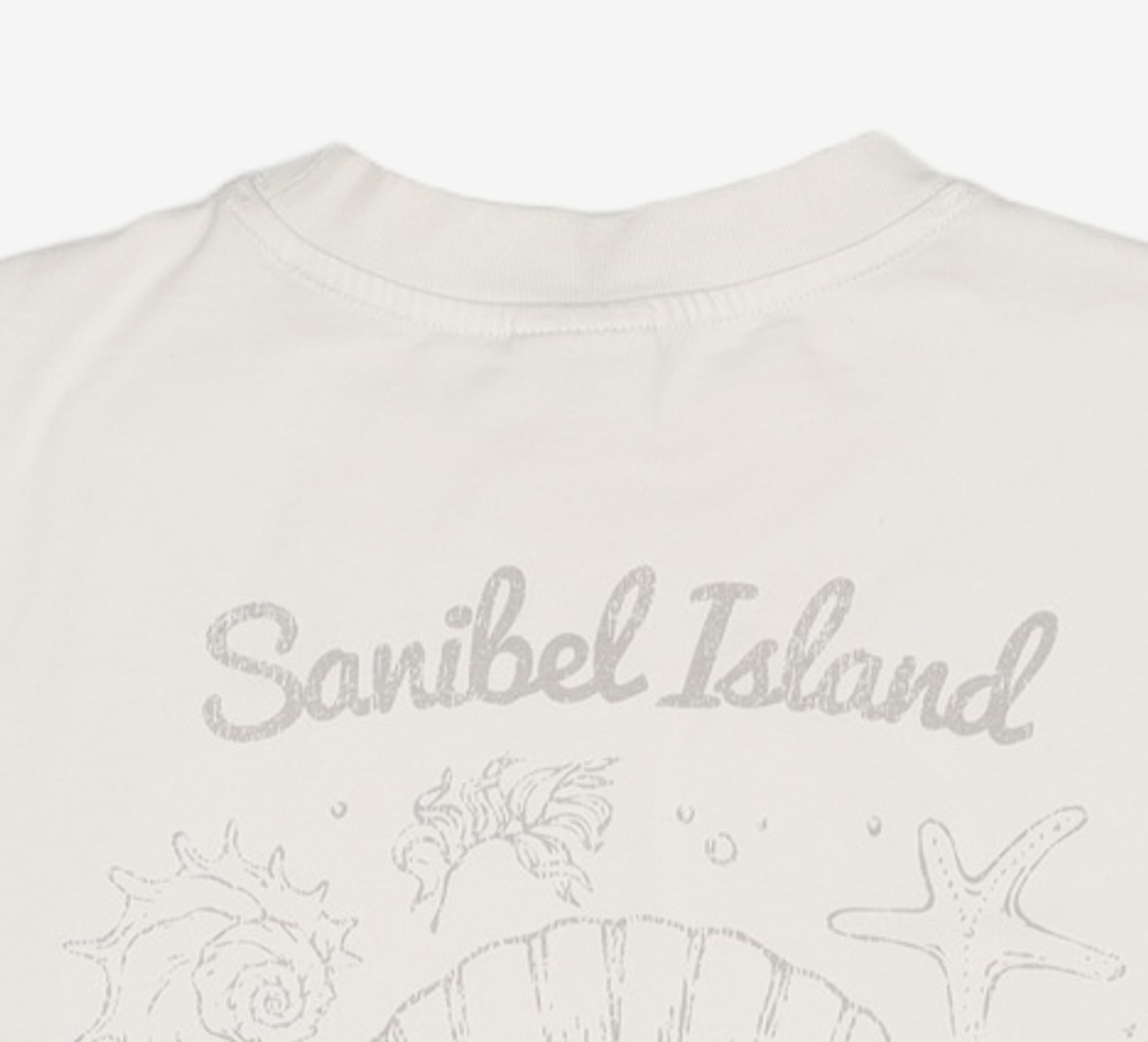 샌드 사운드(SAND SOUND) (UNISEX) 조개 그래픽 오버핏 반팔 티셔츠  화이트 S