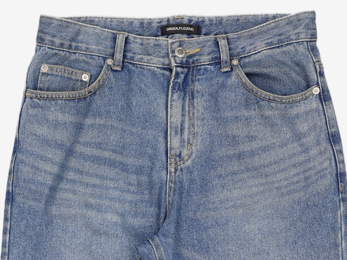 오더아카이브(ORDER ARCHIVE) Minimal wide jeans - 워시드블루 30