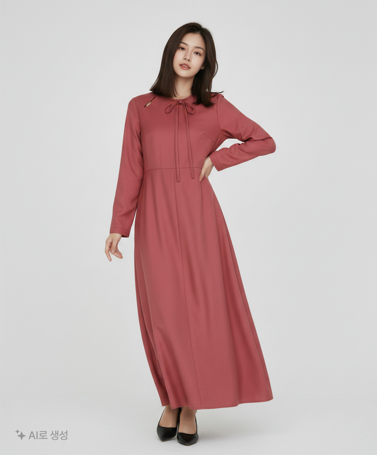 룩캐스트(LOOKAST) PINK VALEN DRESS M