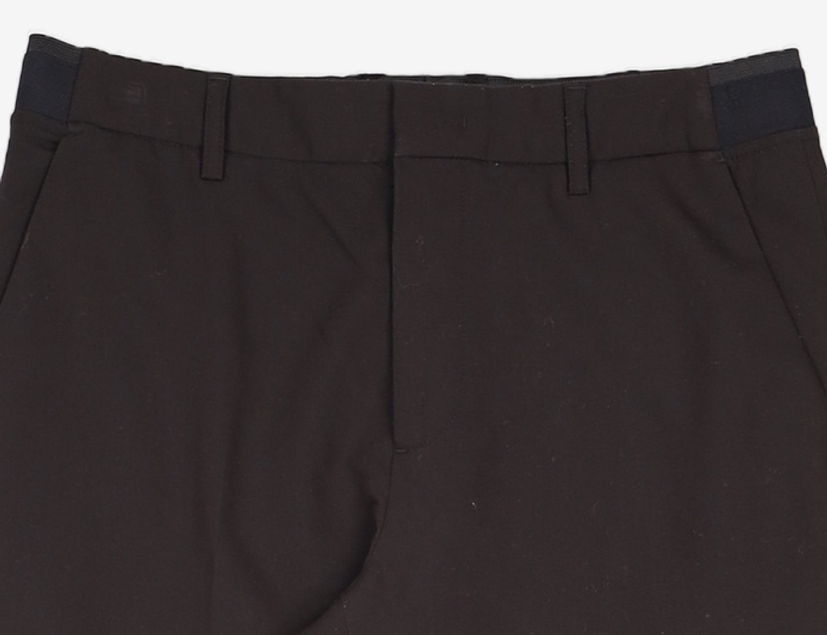 가먼트레이블(GARMENT LABLE) Banding Tapered Crop Slacks - Black 100
