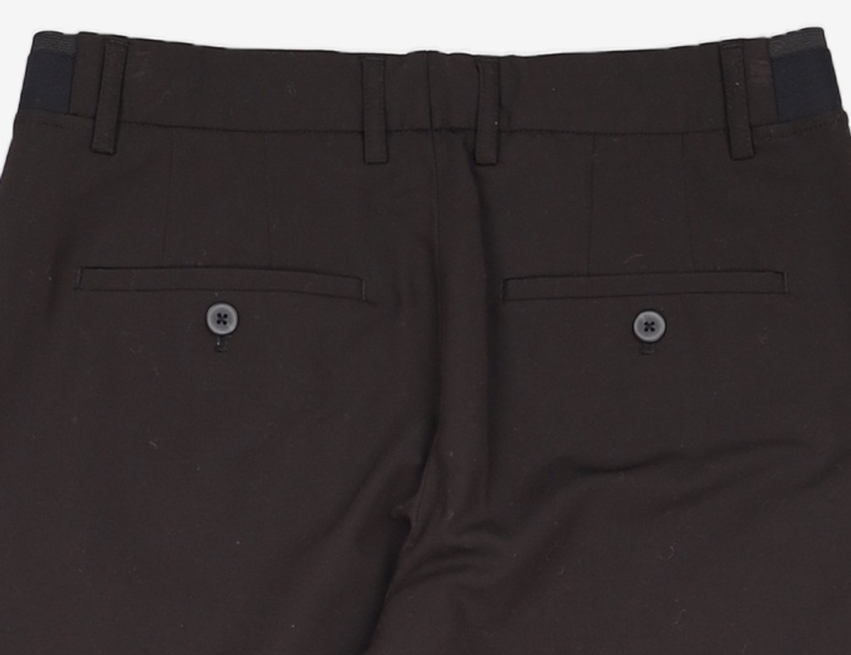 가먼트레이블(GARMENT LABLE) Banding Tapered Crop Slacks - Black 100