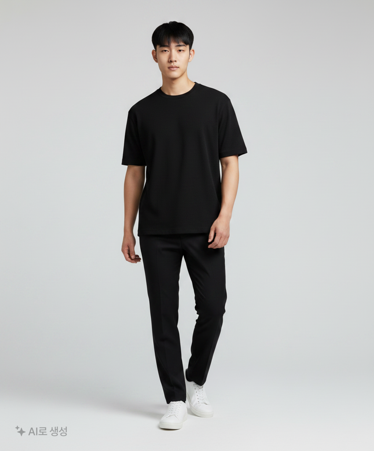 무신사 스탠다드(MUSINSA STANDARD) 쇼트 슬리브 크루 넥 니트 [블랙] XL
