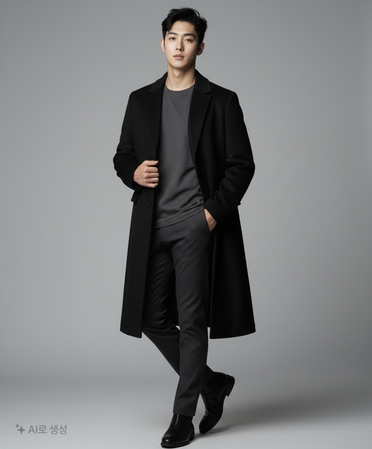 커스텀어클락(COSTUME O’CLOCK) 인버네스 퍼 울 발마칸 코트 블랙 COOSCT023BLACK L