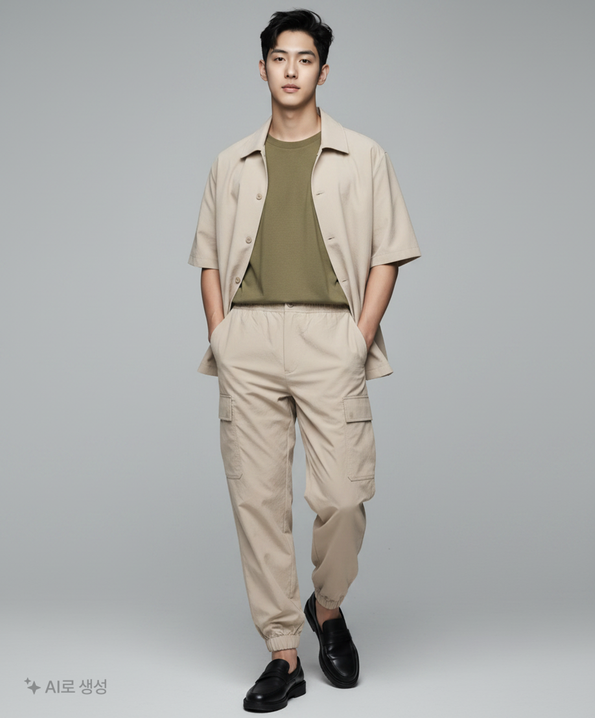 코오롱스포츠(KOLON SPORT) 남성 우븐 카고조거 팬츠 (SET UP) TLPNW23511LBE 75