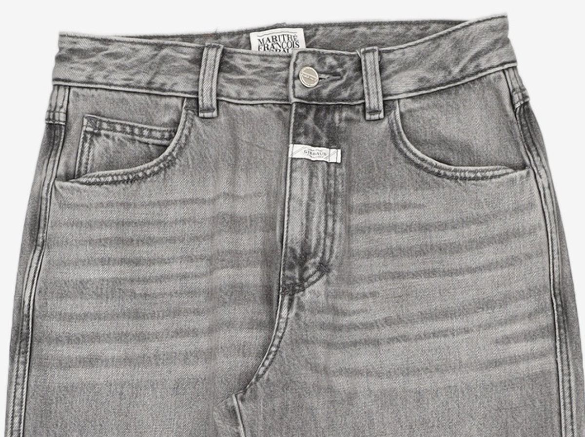 마리떼 프랑소와 저버(MARITHÉ + FRANҪOIS GIRBAUD) W HIGH STRAIGHT DENIM PANTS light gray 27