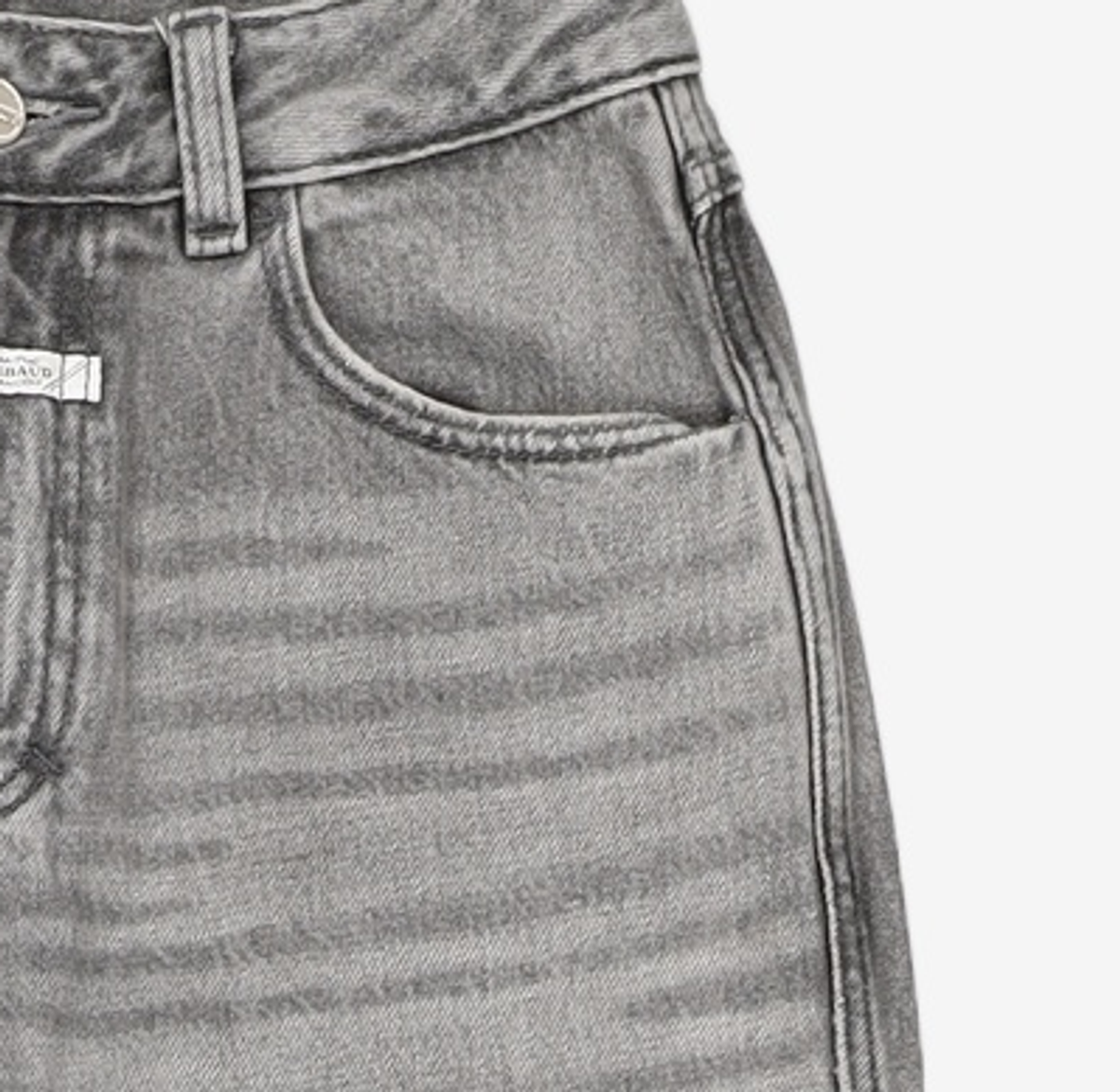 마리떼 프랑소와 저버(MARITHÉ + FRANҪOIS GIRBAUD) W HIGH STRAIGHT DENIM PANTS light gray 27