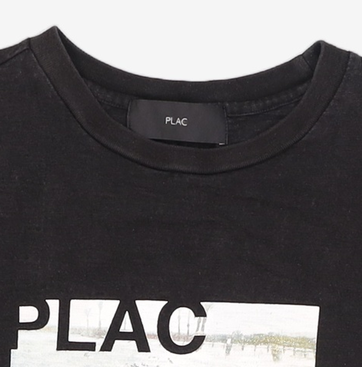 플랙(PLAC) Printed Mesh Applique T-shirt_BK (PWOE2RSXB1M0C1) M