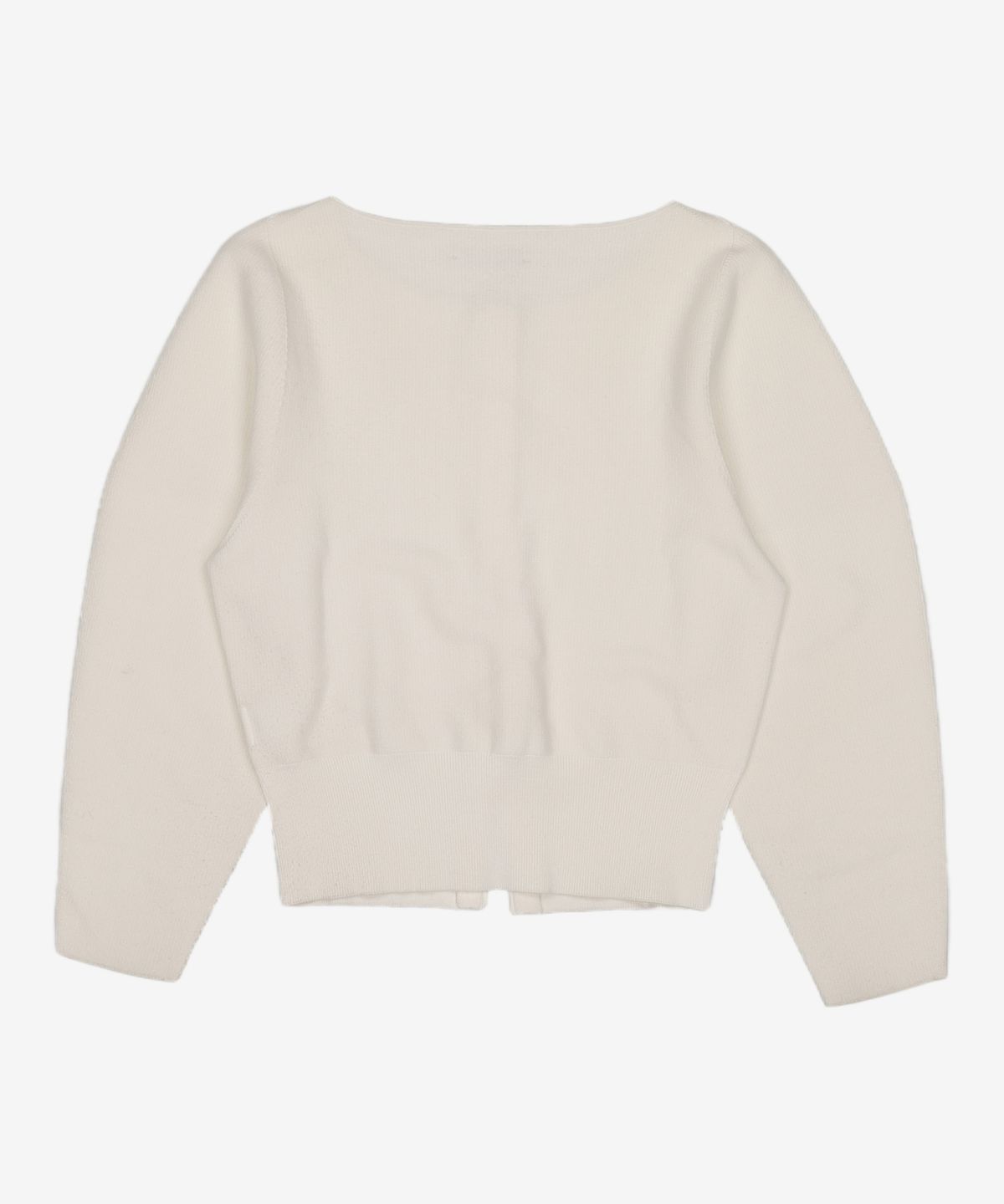 아모멘토(AMOMENTO) WHOLEGARMENT ROUNDED CARDIGAN_IVORY 0