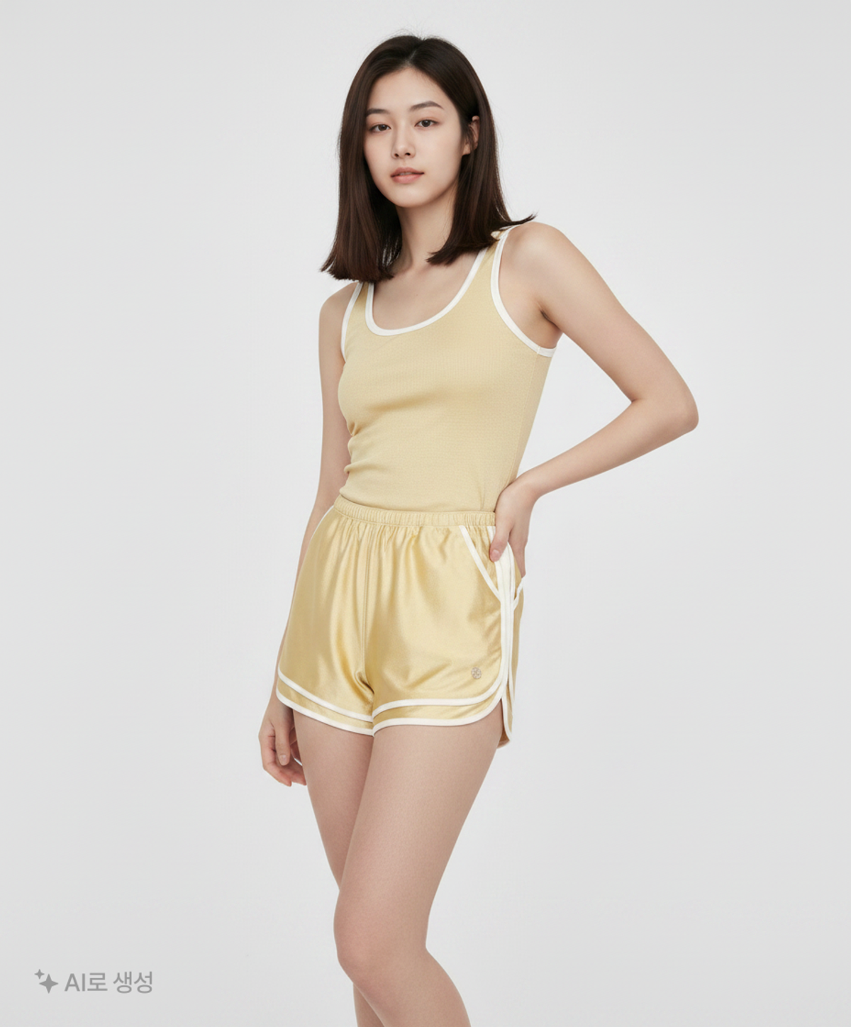 김미더영(GIMMETHEYOUNG) G_SPORTY SHIRRING SHORTS / GOLD FREE