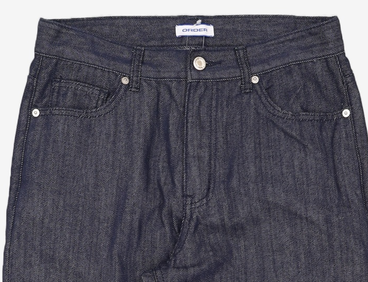 오더아카이브(ORDER ARCHIVE) Minimal wide jeans - 논페이드 로우인디고 28