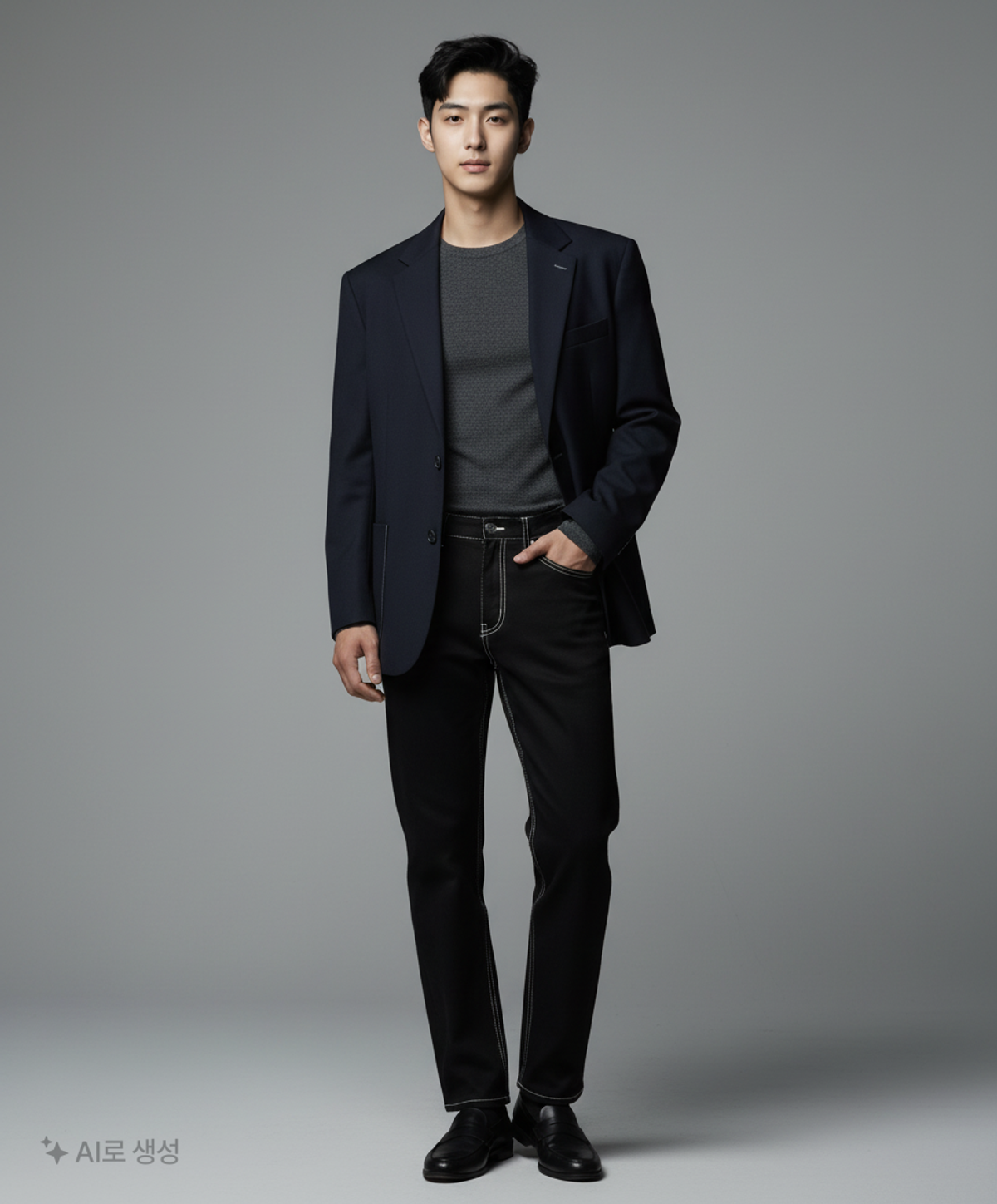 86로드(86ROAD) STITCH BLACK CHIP / CROP TAPERED 32