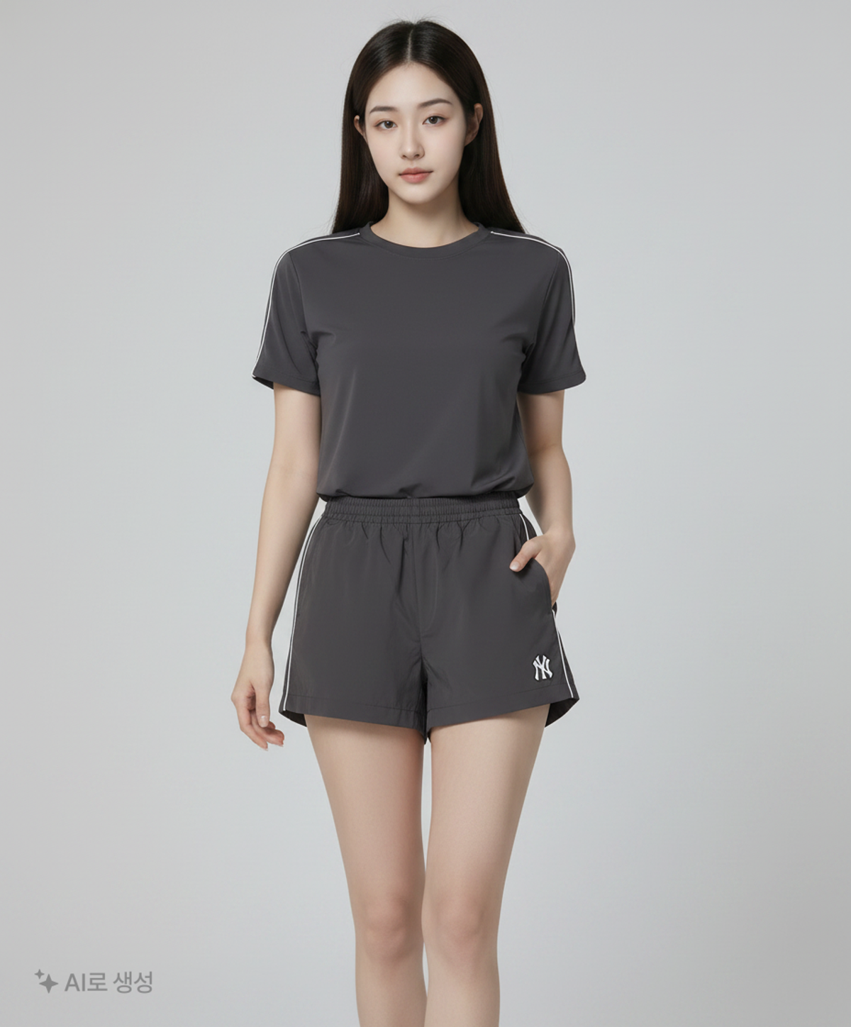엠엘비(MLB) 여성 스포티브 바시티 3부 우븐 반바지 NY (Black) S