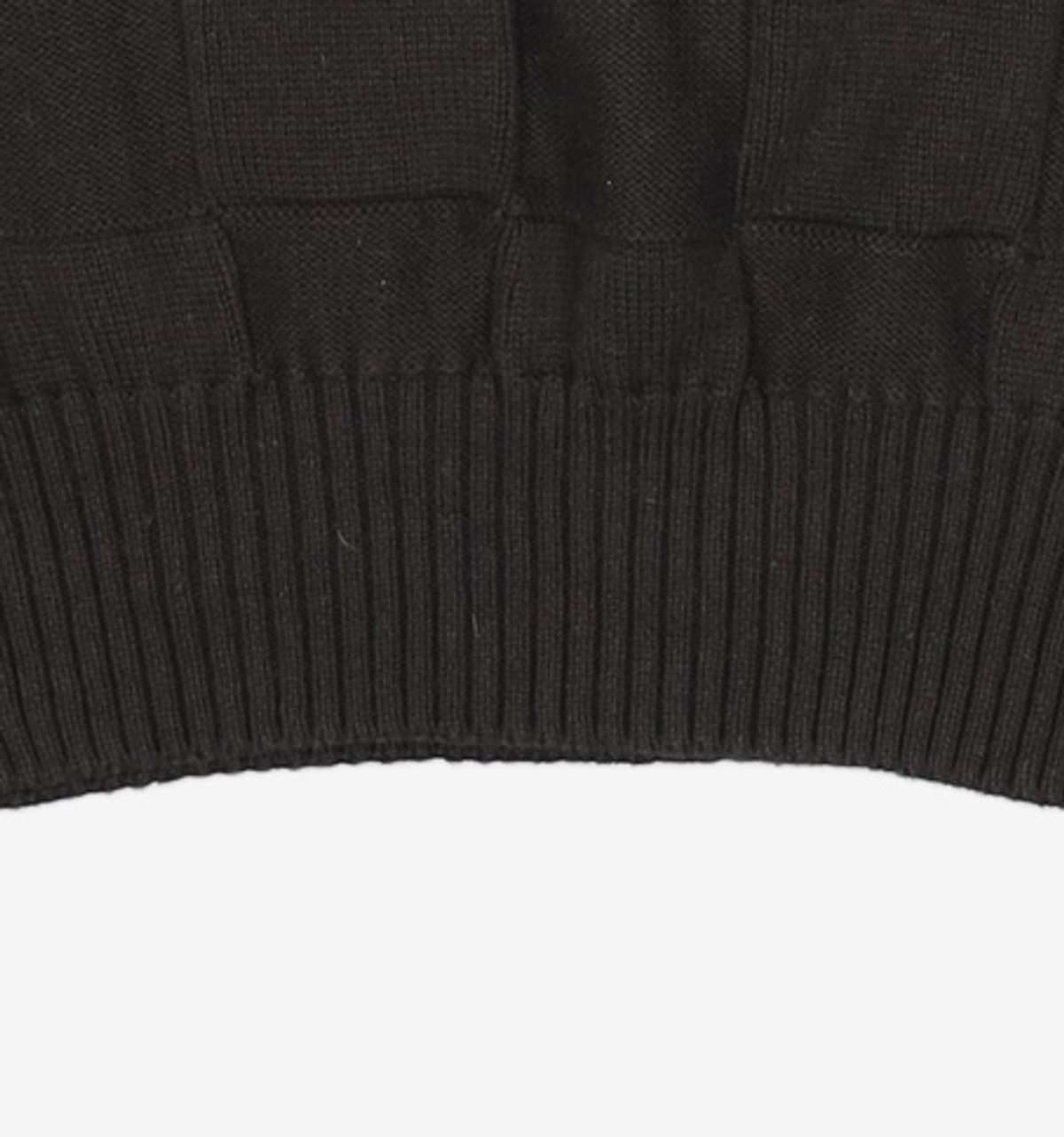 이티씨이(ETCE) FRINGE CHECKERBOARD KNIT (BLACK) L