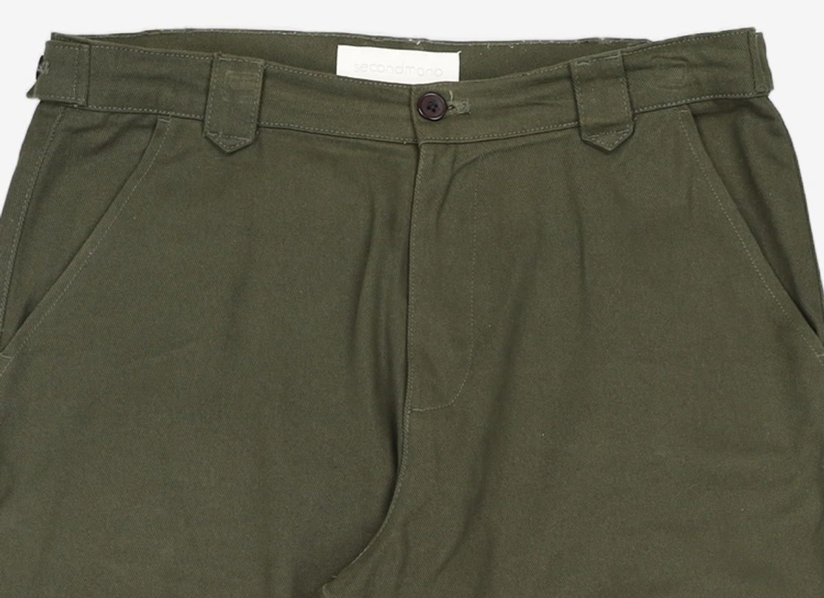 세컨모놀로그(SECONDMONO) Semi Wide Twill Cotton Chino Pants [KHAKI]_SEPT051KHAKI 32