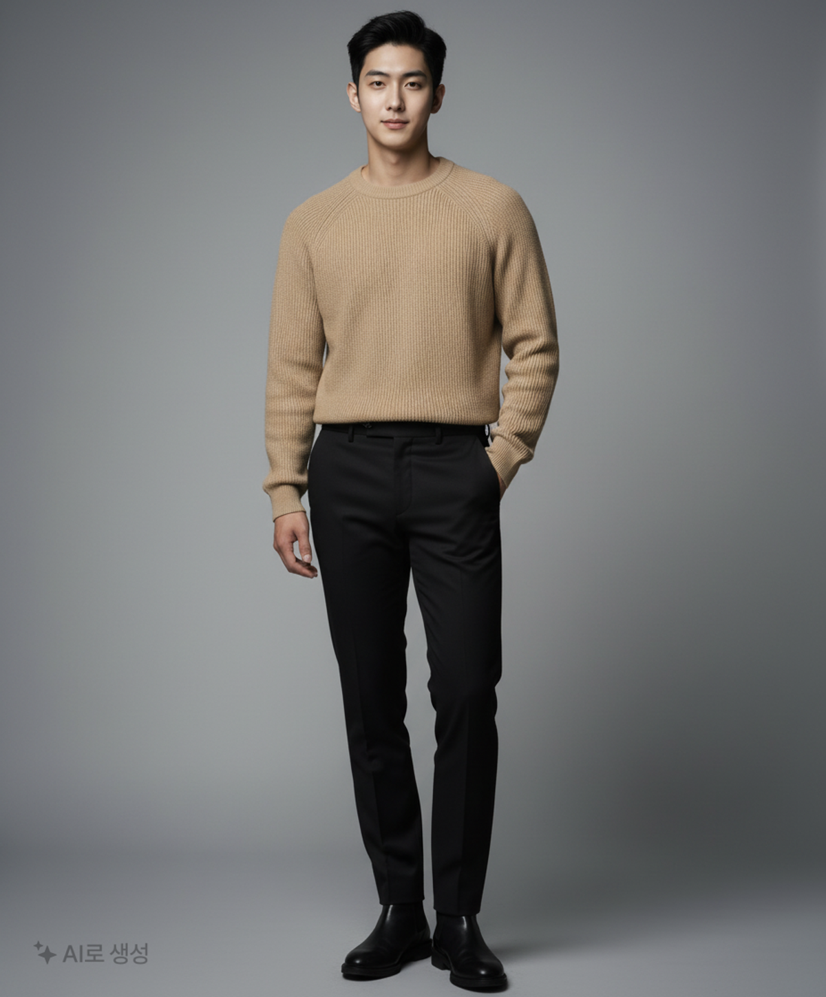 프리즘웍스(FRIZMWORKS) MILD FISHERMAN KNIT _ BEIGE XL