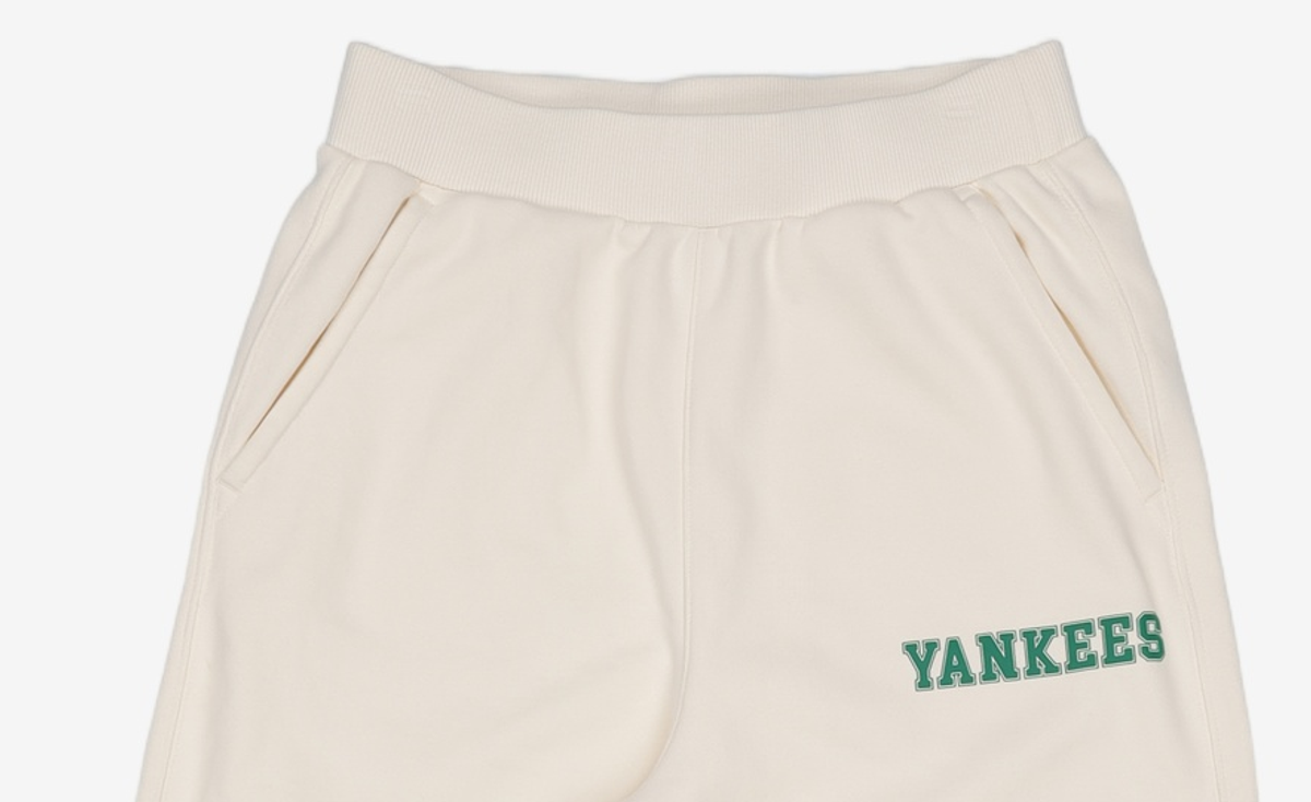 엠엘비(MLB) 여성 바시티 로고 와이드팬츠 NY (Cream) XS