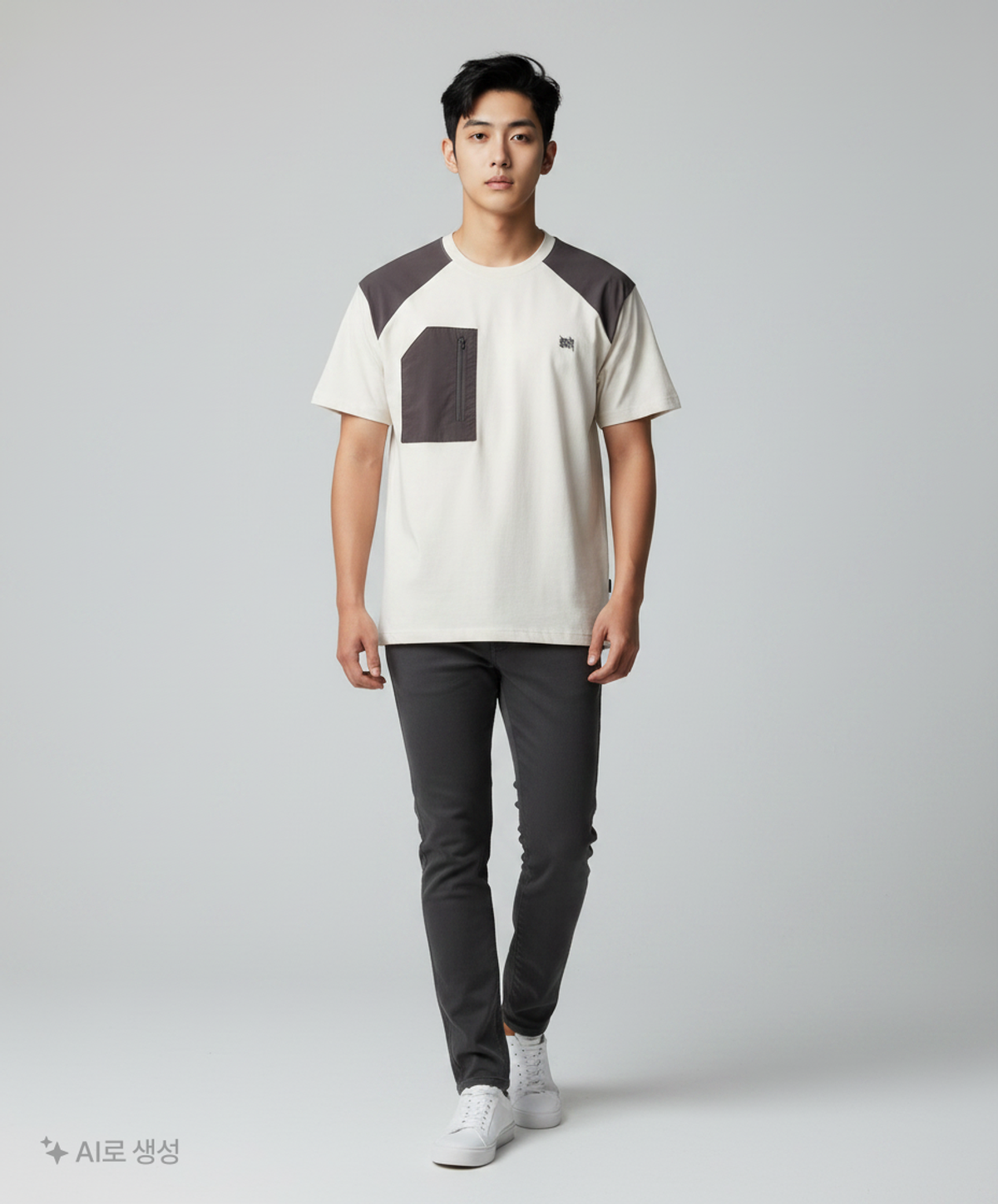 브라운브레스(BROWNBREATH) TAG COMBI TEE - WHITE M
