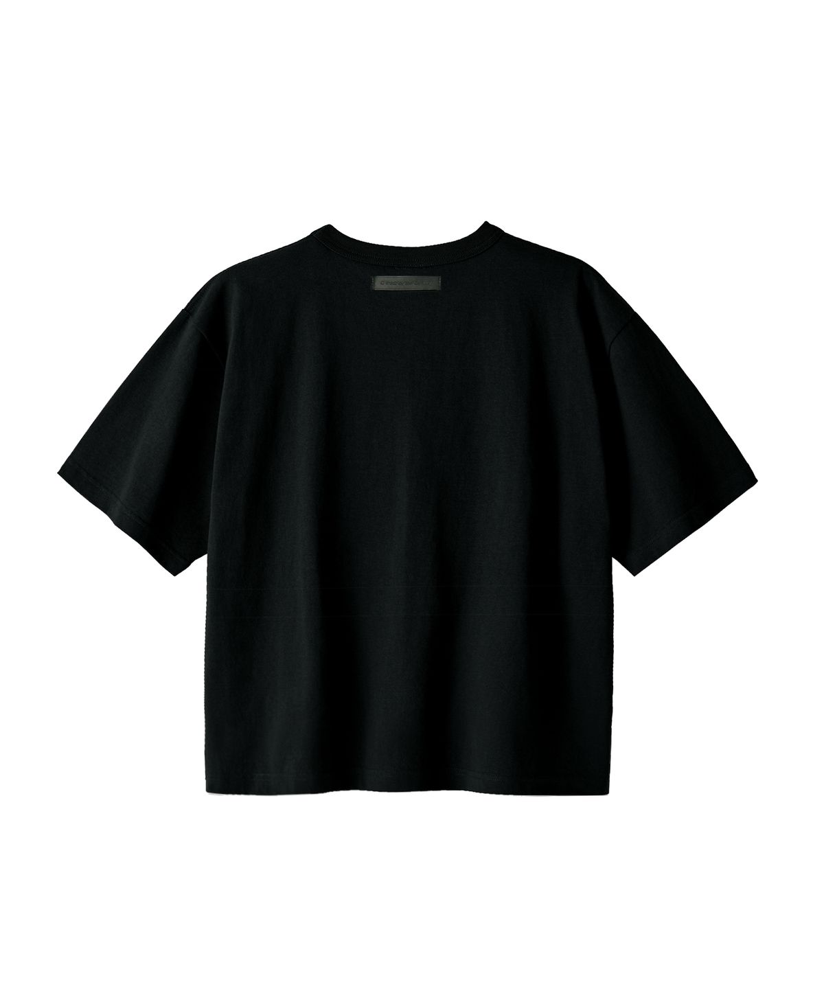 씨웨어 바이 더 지니어스(C WEAR BY THE GENIUS) 넥 바인딩 맨즈 크롭 티셔츠 블랙
