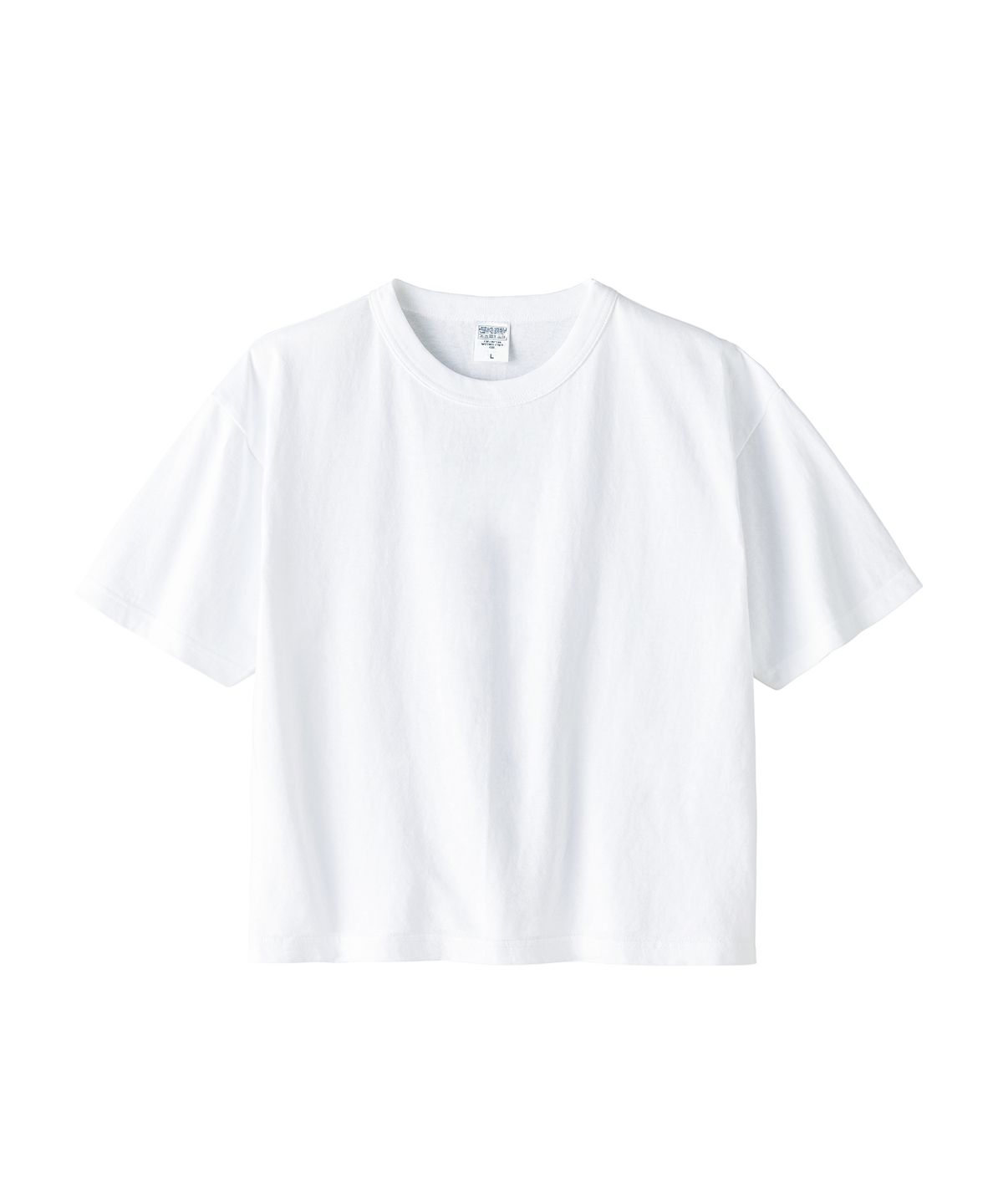 씨웨어 바이 더 지니어스(C WEAR BY THE GENIUS) 넥 바인딩 맨즈 크롭 티셔츠 화이트
