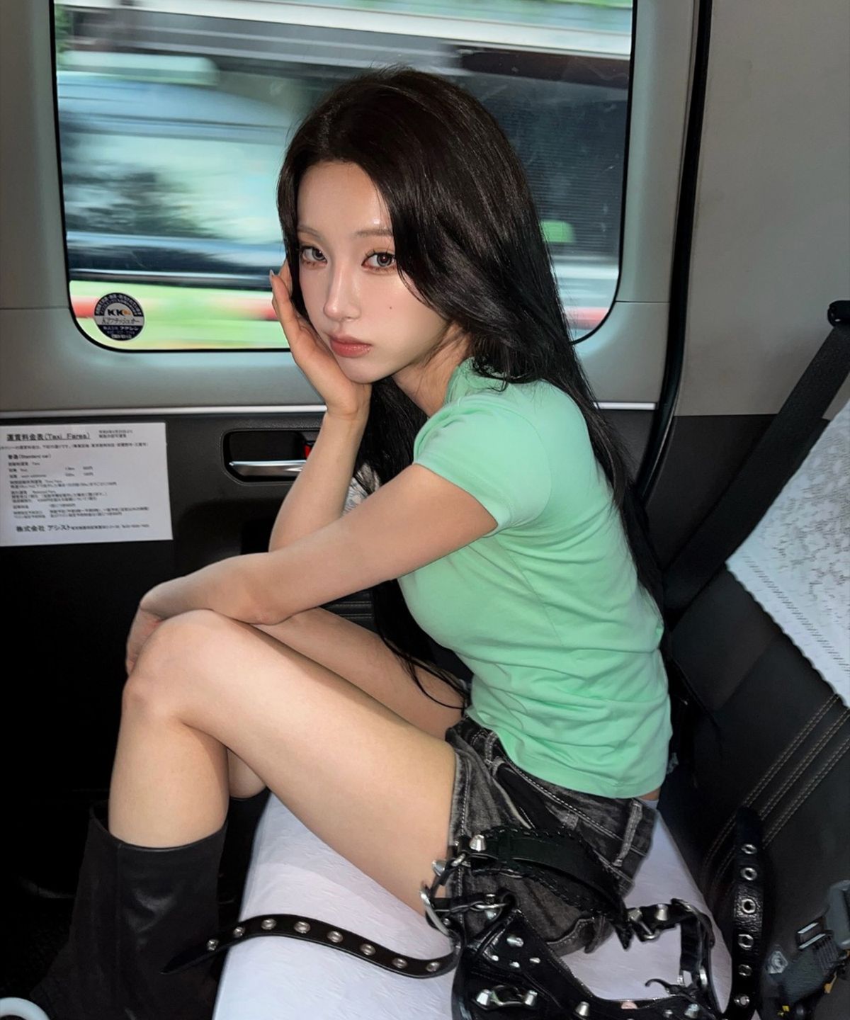 시아오시코(SIAOSIKO) 레이어드 U넥 슬림티 (Mint)