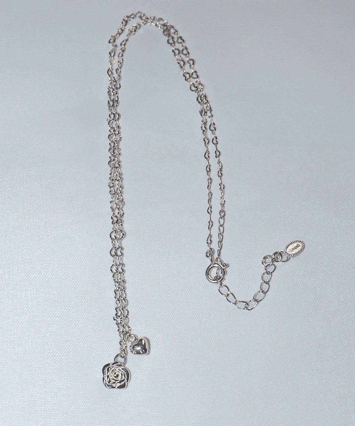로아시(LOASI) lovely rose. rose heart chain necklace
