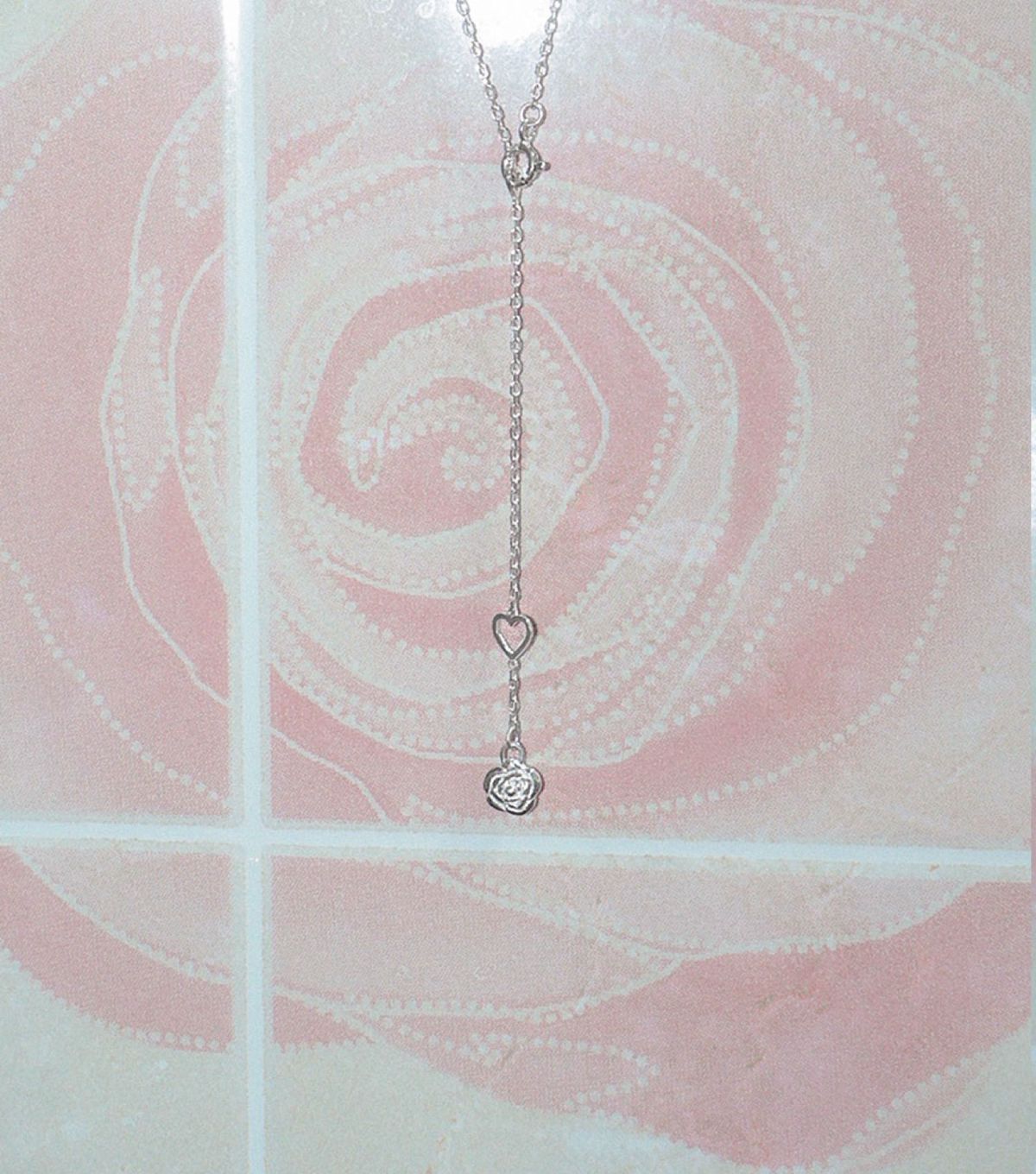 로아시(LOASI) lovely rose. long heart chain necklace