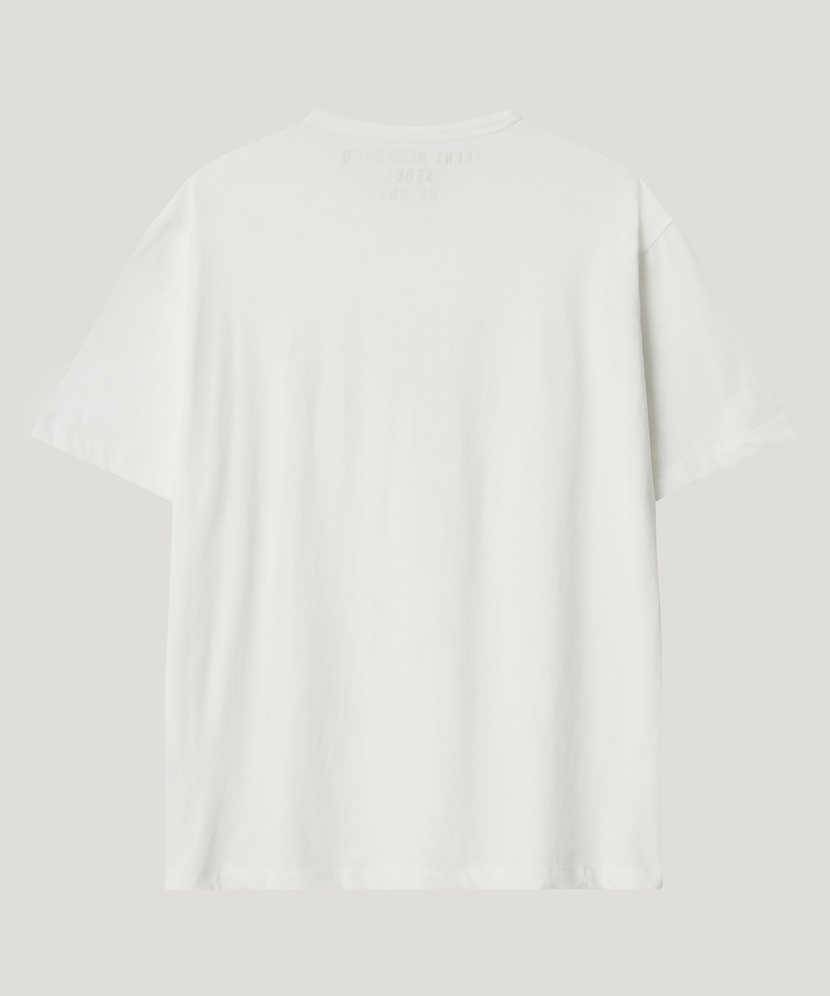 우네씬(UUNE SCENE) Unisex Record No.001 T-Shirt_Ivory