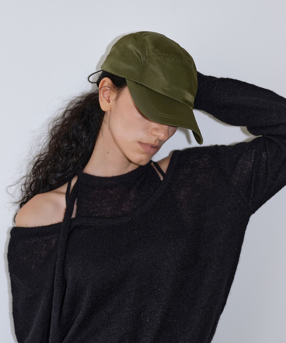 우네씬(UUNE SCENE) Unisex Nylon String Cap_Khaki