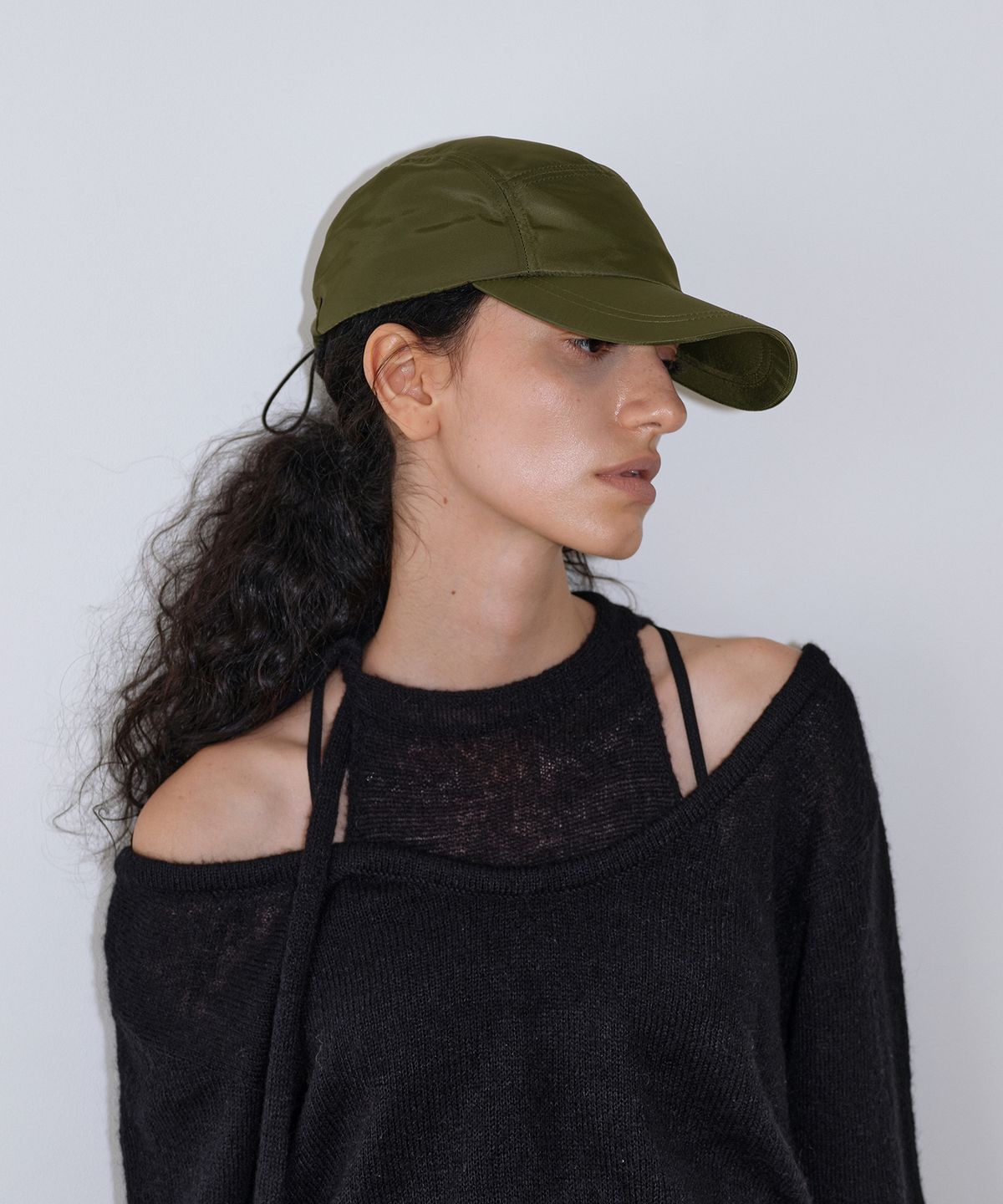 우네씬(UUNE SCENE) Unisex Nylon String Cap_Khaki