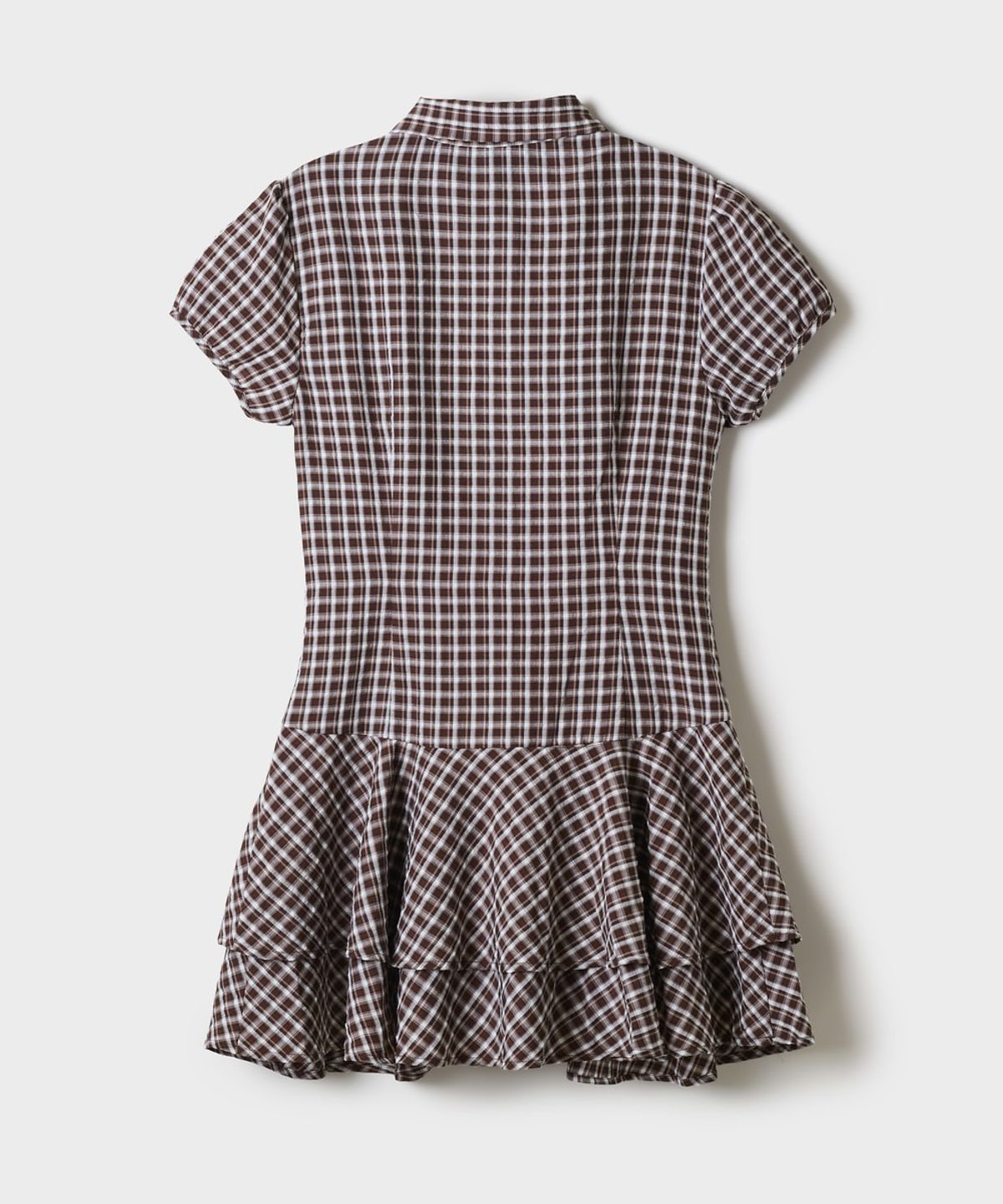 스파오(SPAO) 체크 미니 티어드 원피스_SPOWG38G30