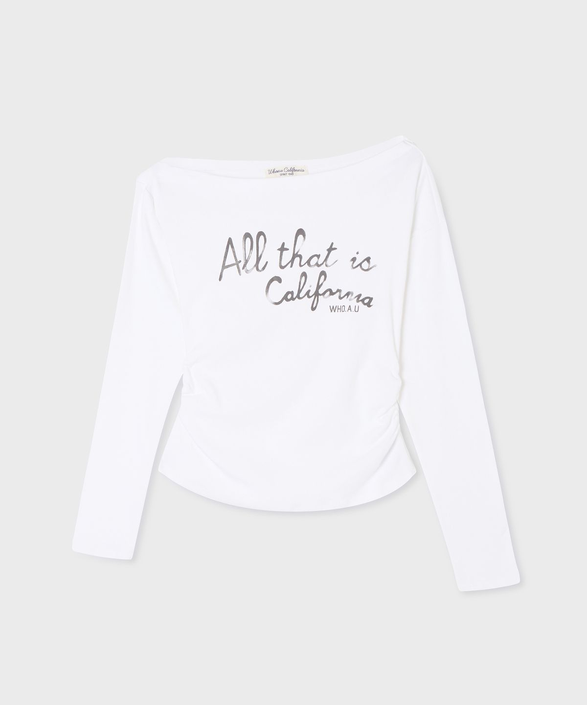 후아유(WHO.A.U) One-Shoulder Long Sleeve T-shirt(F) / WHLAG3827F